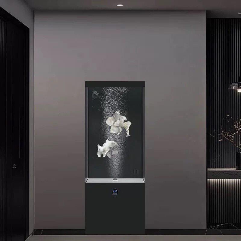 新款鱼缸免换水底滤静音客厅家用立式鱼缸水族箱底一体玻璃生态