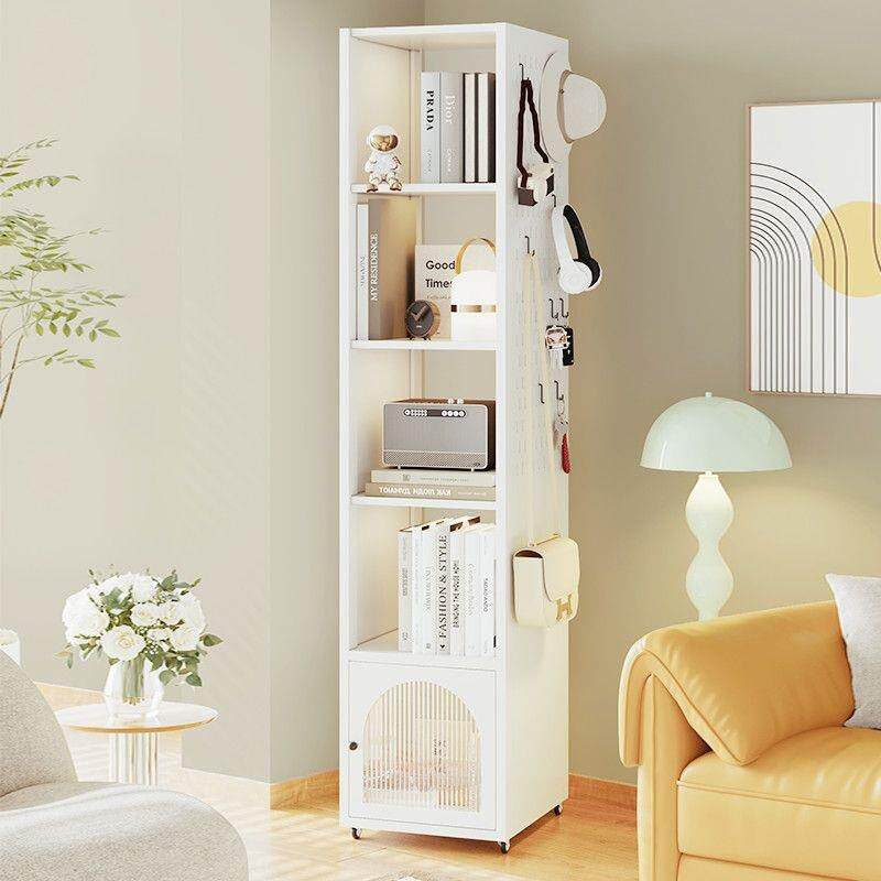 2025新款钢制落地旋转书架360家用书柜落地式儿童铁艺收纳置物柜