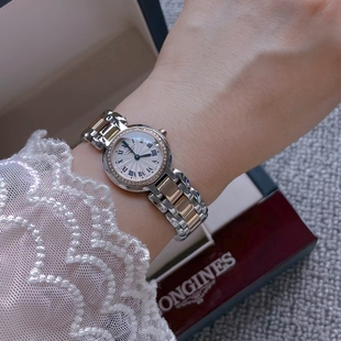 98新浪琴优雅L8.109.5.79.6精钢镶钻石英女士手表23mm正品 二手