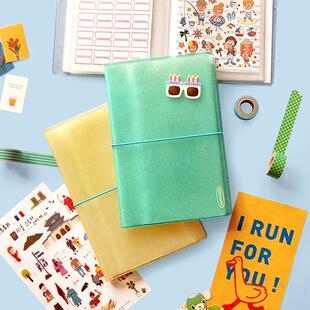 韩国jamstudio炫彩透明离型PVC绑带贴纸收集本文具胶带剪贴收纳袋