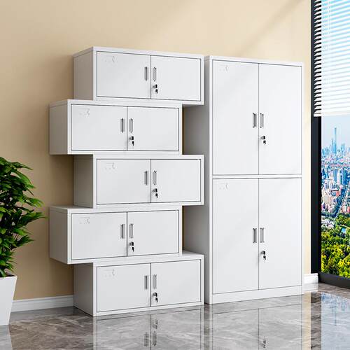 办公室件柜铁皮资柜料凭证文柜档案柜带锁钢制储物文件柜矮柜柜收