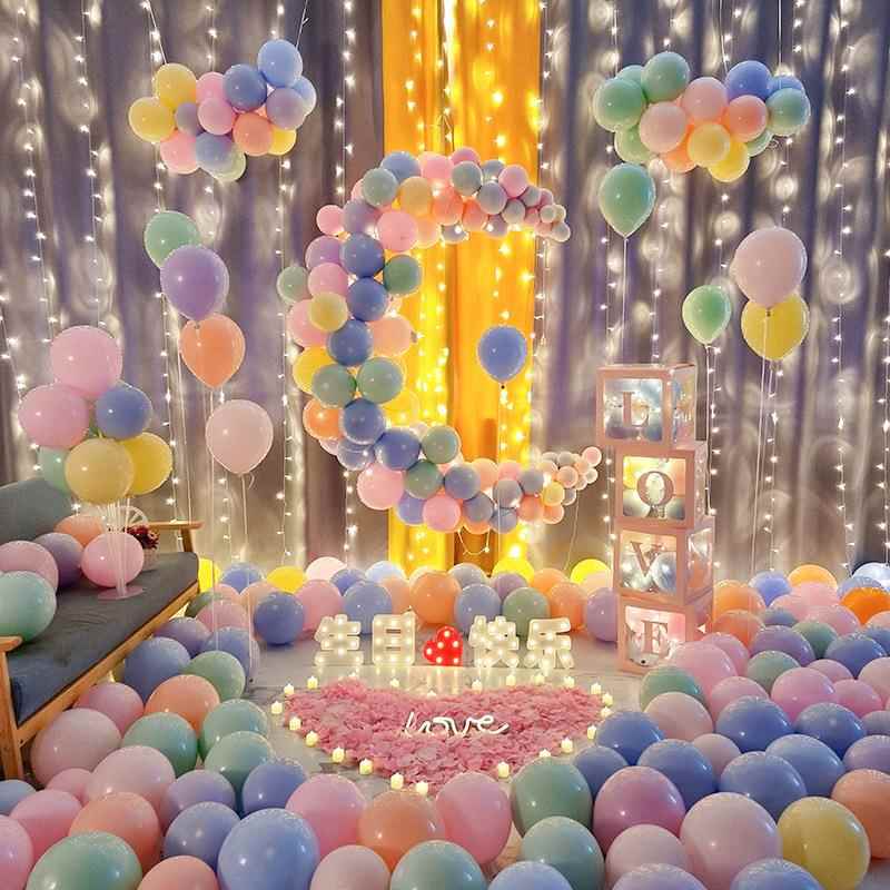 生日快乐爱心道具浪漫惊喜KTV场景布置创意用品套餐房间月亮装饰