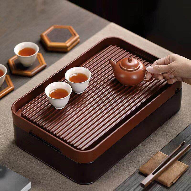多功能竹制茶盘收纳盒家用客厅功夫茶具排水干泡茶托储物茶海茶台