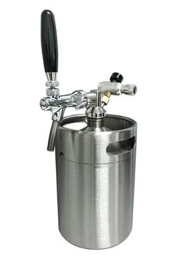 KEG桶304不锈钢便携精酿鲜啤加压气发小桶套件打酒系统可调龙头