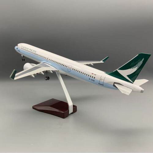 47CM飞机模型A321国泰航空客机模型静态摆件爱好者的收藏佳品