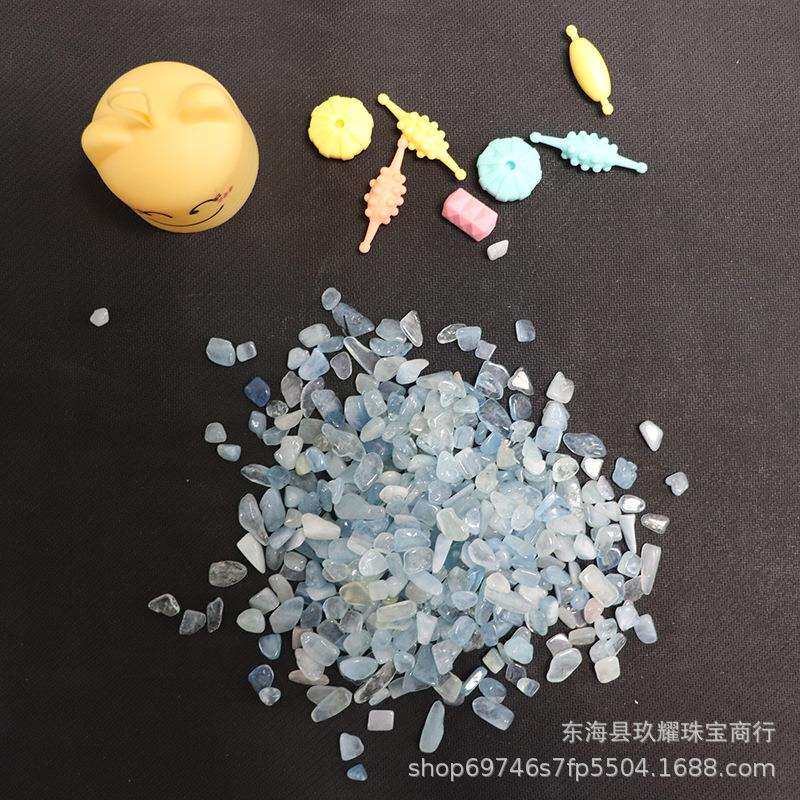 天然海蓝宝碎石 鱼缸花盆装饰用品 小石子水晶碎石