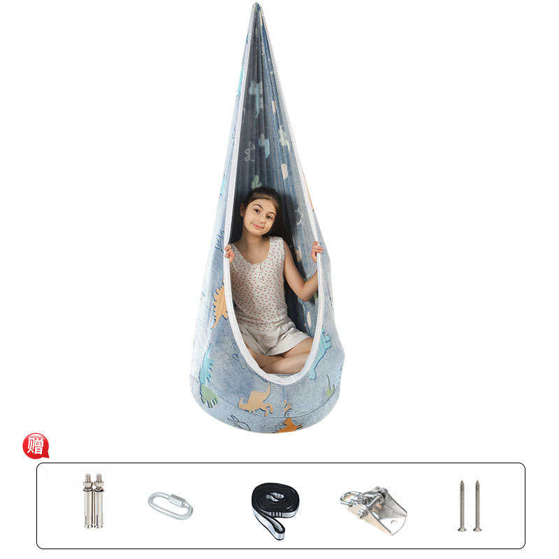 吊布秋千户露营便携室内床椅儿童充欧美降落伞气垫吊新款椅外带