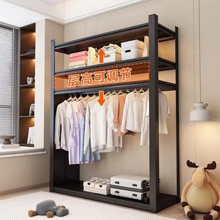衣柜衣架货防尘帘开放式 QFU室衣帽间卧简易角钢家用落架地置多层