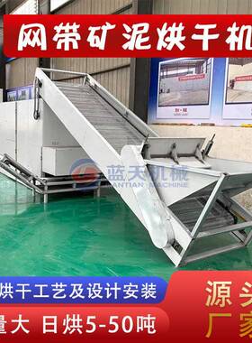 网带矿泥烘干机 连续式选尾泥尾矿脱水干燥机 大型矿粉球团烘干机