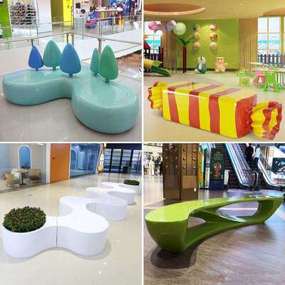 玻璃钢椅商qgf22102场休闲椅户异形坐凳共外景观公休息凳座子户外