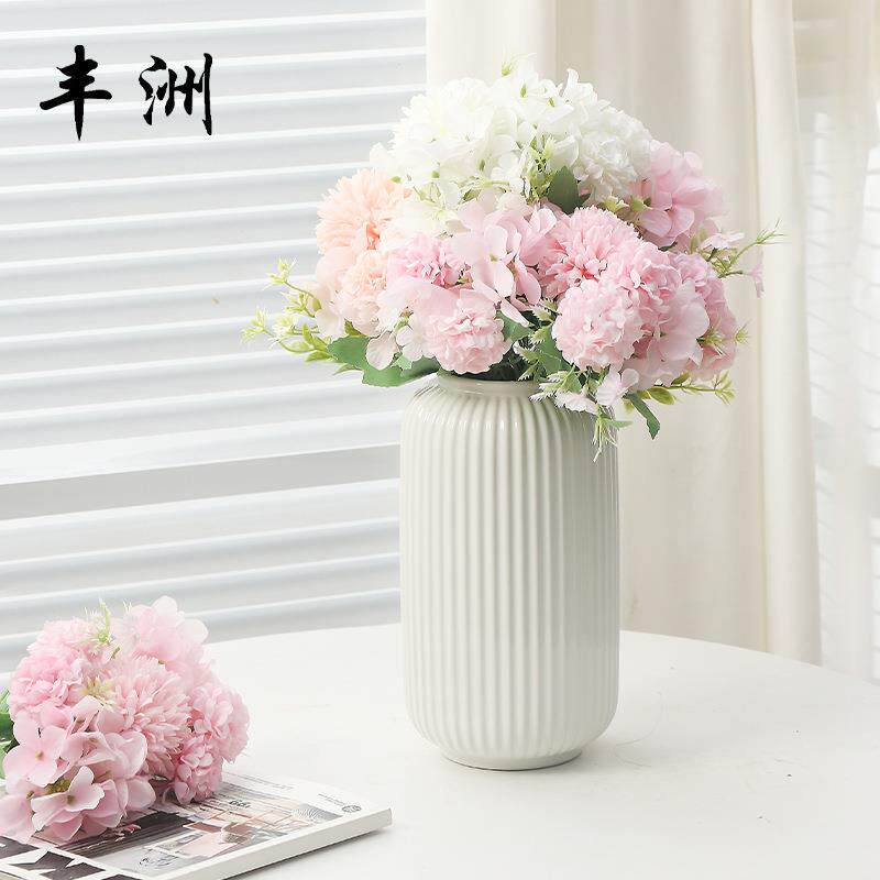 瓷花瓶摆件客厅插花高级红感轻奢高档网741258陶鲜花干花培创意水