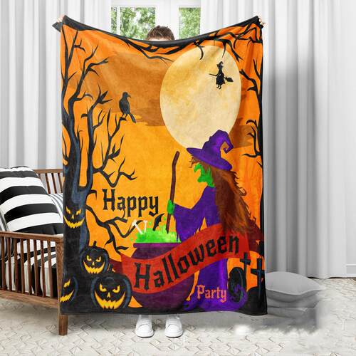 Halloween Christmas party decoration flannel blanket childre