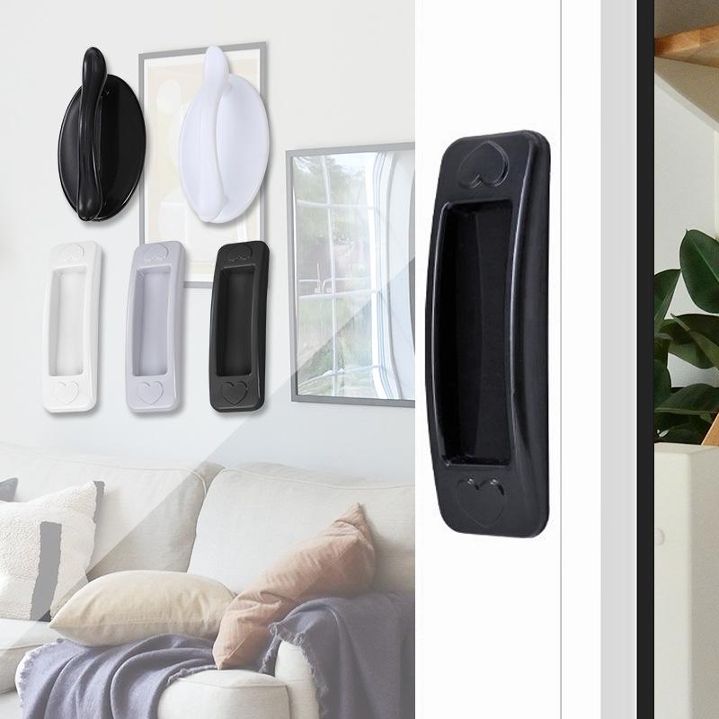 推拉门门把手衣柜门塑料打孔拉手