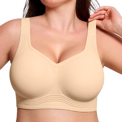 Bras Emerald Green Wireless Coverage Bra Seamless Adjustable