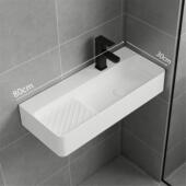 面盆阳台陶瓷超长极窄洗漱台双盆80 挂墙式 洗手盆小户型壁挂式