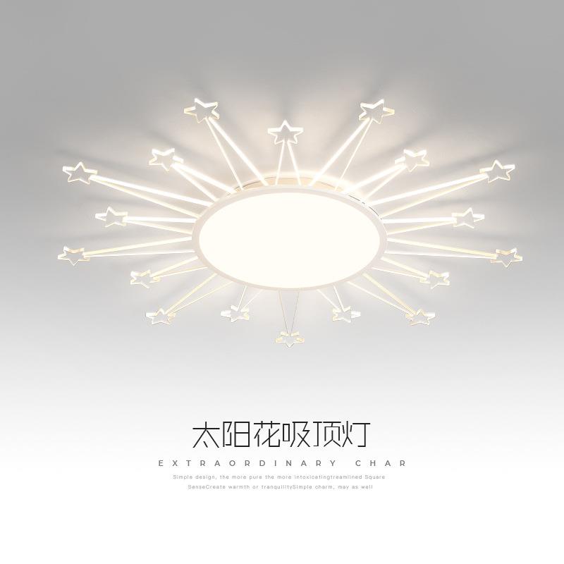 简约圆灯设计感圆形led灯现代客厅吸顶灯家用灯大厅卧室ins星星灯