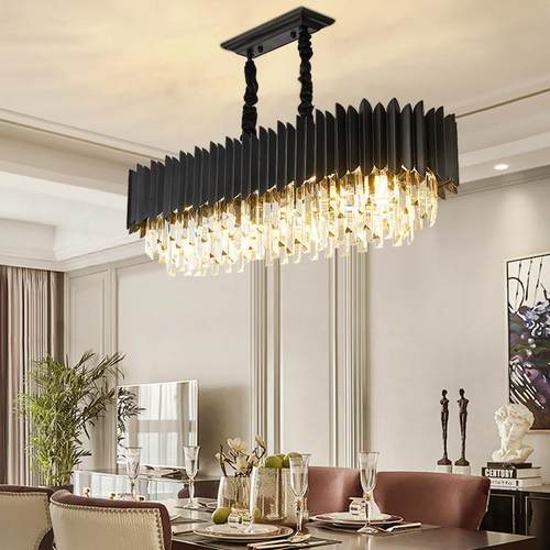 餐厅后现代灯轻灯奢水晶吊灯前长方MD2243形餐厅饭厅具创意吧台店