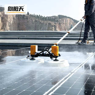 光伏板清洗工具太阳能发电板清洗设备机器人手持电动光伏板清洗机