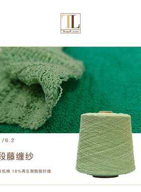 春夏新品 特色藤缠纱 分段花式纱线 棉混纺粗支纱