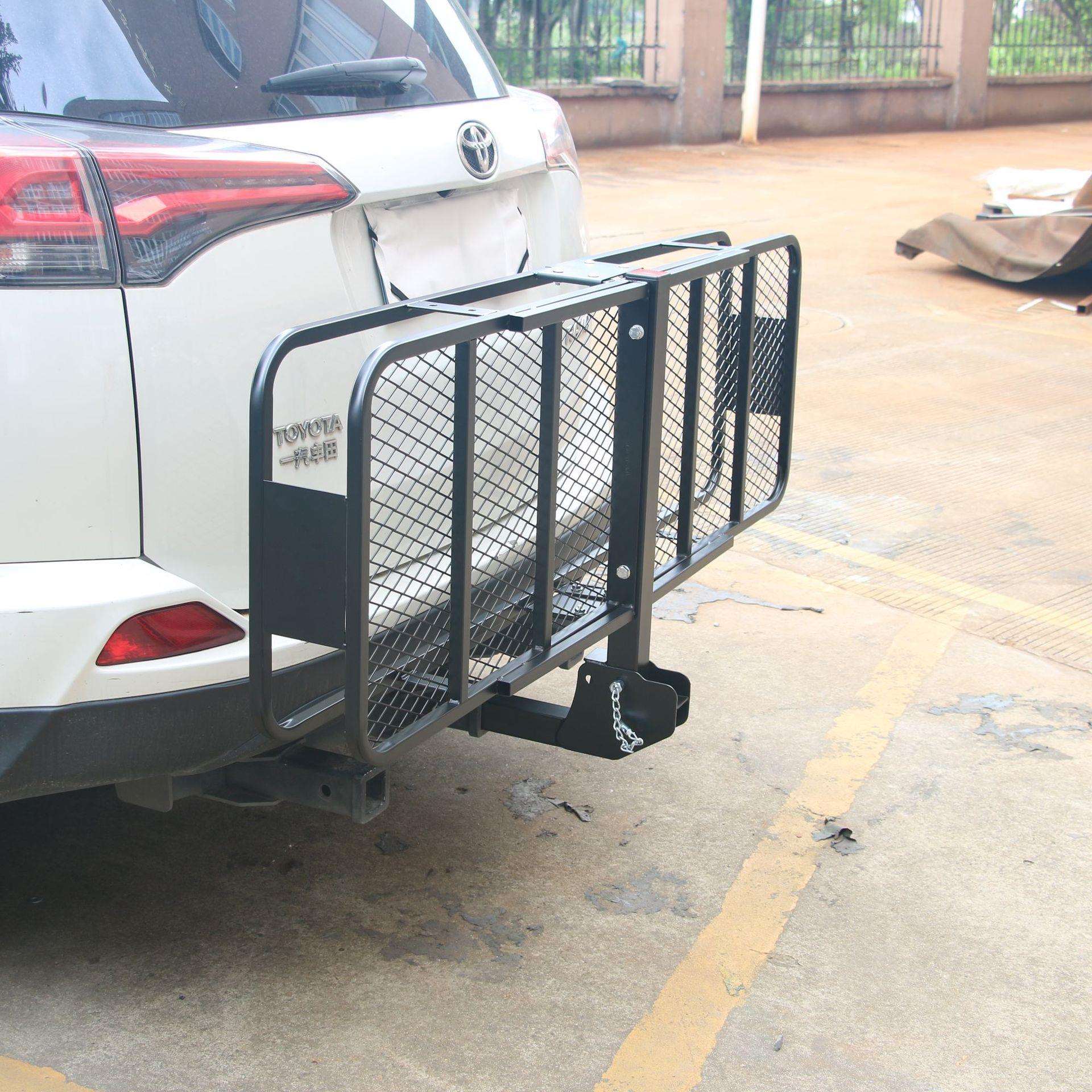 汽车折叠车尾行李框 汽车行李架拖车行李篮hitch carrgo carrier