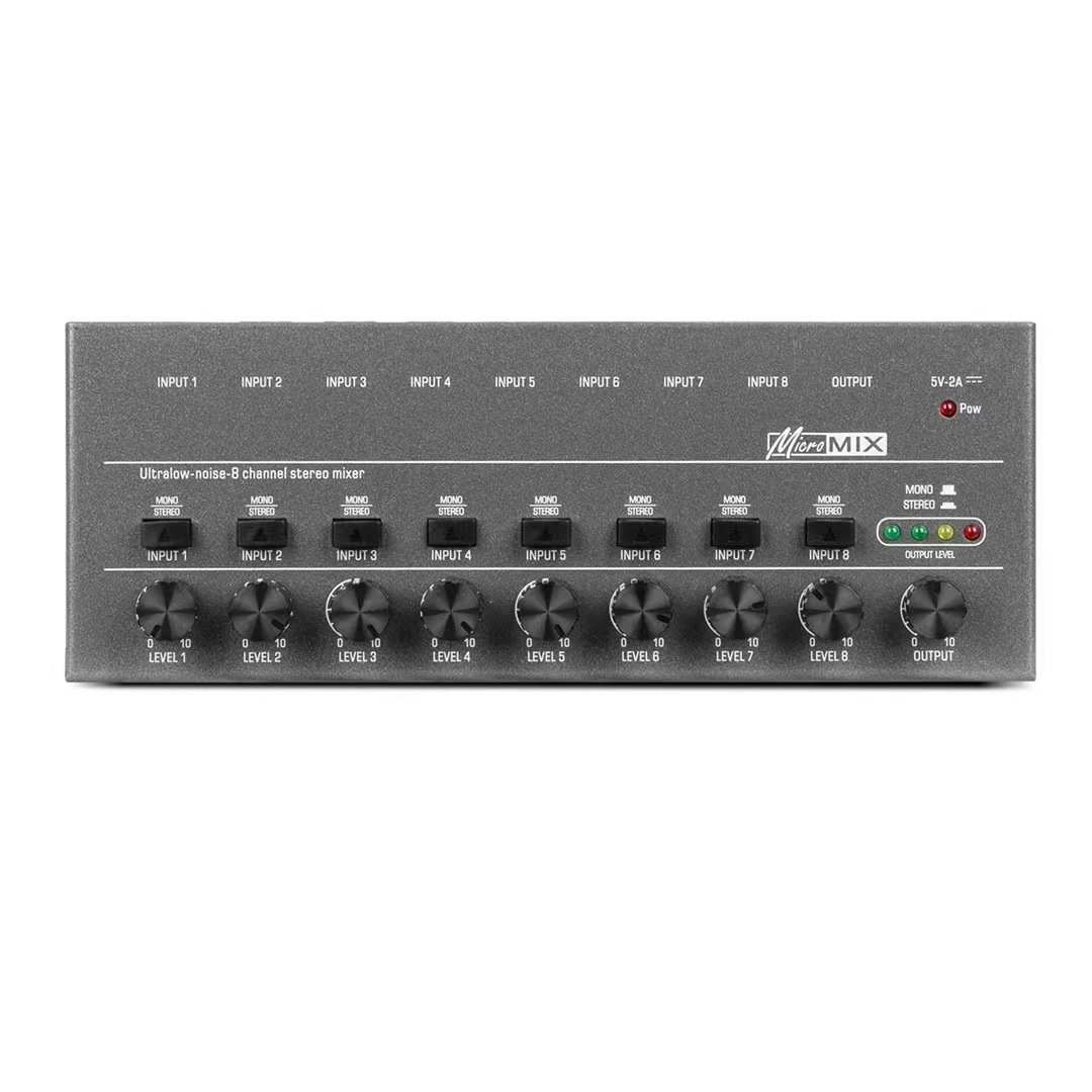 调音台6 audio音mini路混4器信号mixer小型音频路混合器