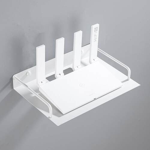 【天猫甄选】免打孔机顶盒路由器置物架投影仪支架wifi宽带光猫收