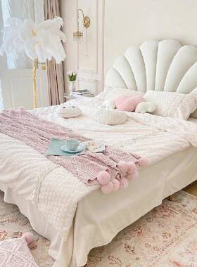 型Fls法式奶油风儿童悬浮FDS-1369床女孩公主小床皮小床男孩床单