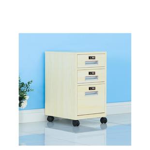 办公室铁皮文件柜矮柜桌下三抽屉活动柜带锁密码小柜子收纳储物柜