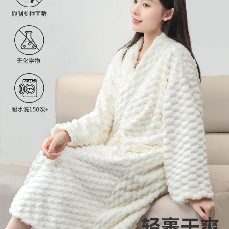 可款穿式浴巾浴袍女202新比棉吸水速5干完澡穿的浴裙洗四季VRB通