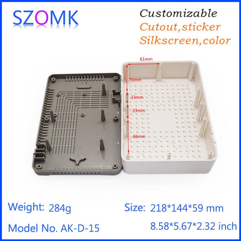 奥科姆218x144x59壳体ABS台式仪表壳体路由器壳体网络设备外壳D15