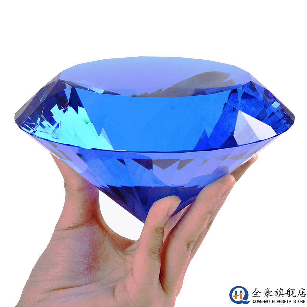 宝石玩具水晶儿童钻石透明大号玻璃摆件男孩女孩塑料压克力彩色假