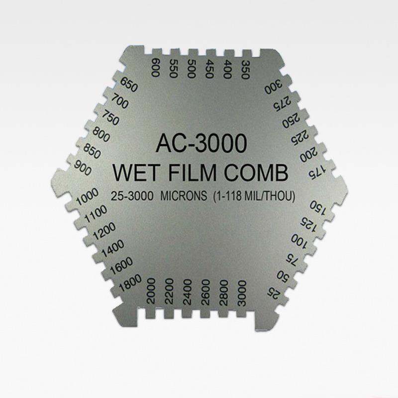 AC-3000 六角湿膜梳油漆湿膜测厚仪 梳规湿膜卡湿膜片厚度规