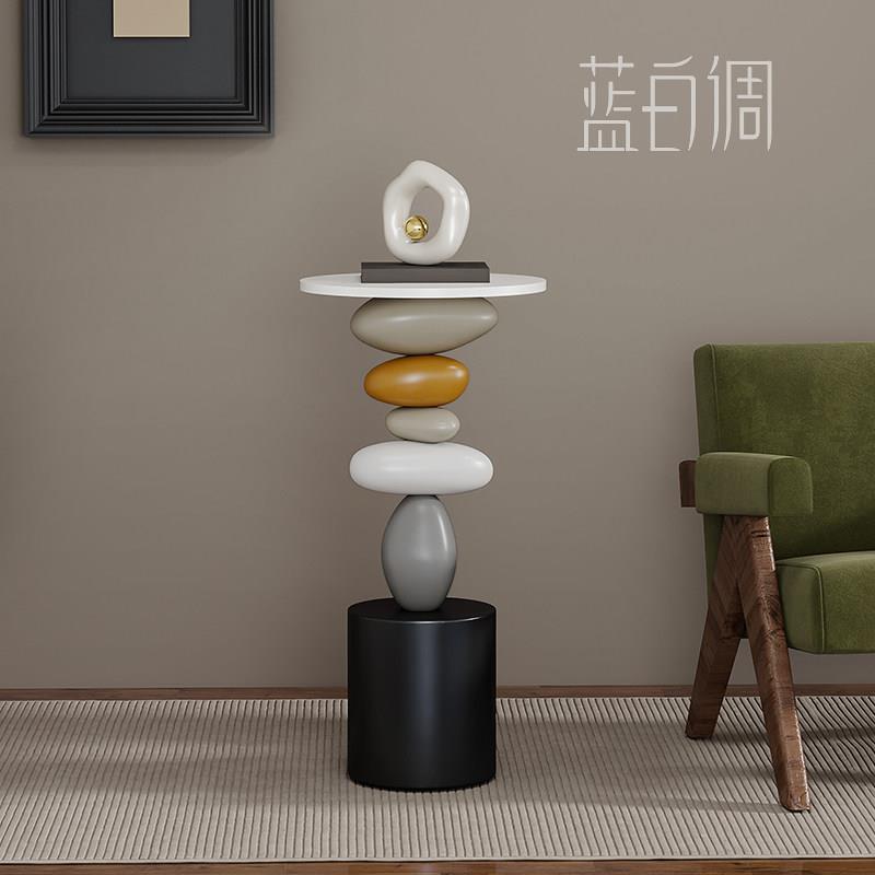 现代简约沙发边几轻奢客厅小圆桌简约角几床边桌柜创意阳台小茶几