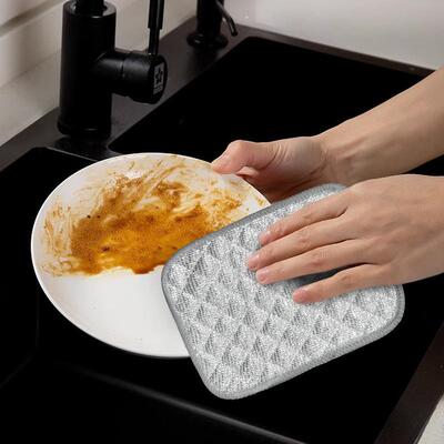 New Kitchen-Specific Double-Sided Absorbent Dishwashing Clot