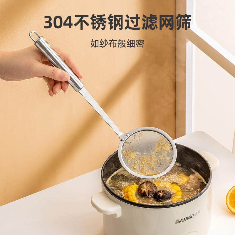 漏勺过滤网筛304不锈钢100目超细密家用厨房撇隔油勺细网打沫漏网,厨房/烹饪用具,漏勺/滤网勺,淘宝优惠券,粉丝福利购,淘宝优惠卷