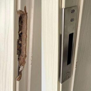 门锁挡片卧室木门锁槽损坏加长挡片包边专用修覆锁扣板门锁指向片