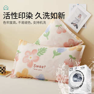 40x60纯棉枕套儿童家用48cmx74cm枕芯一对30x50枕头套单 2025新款