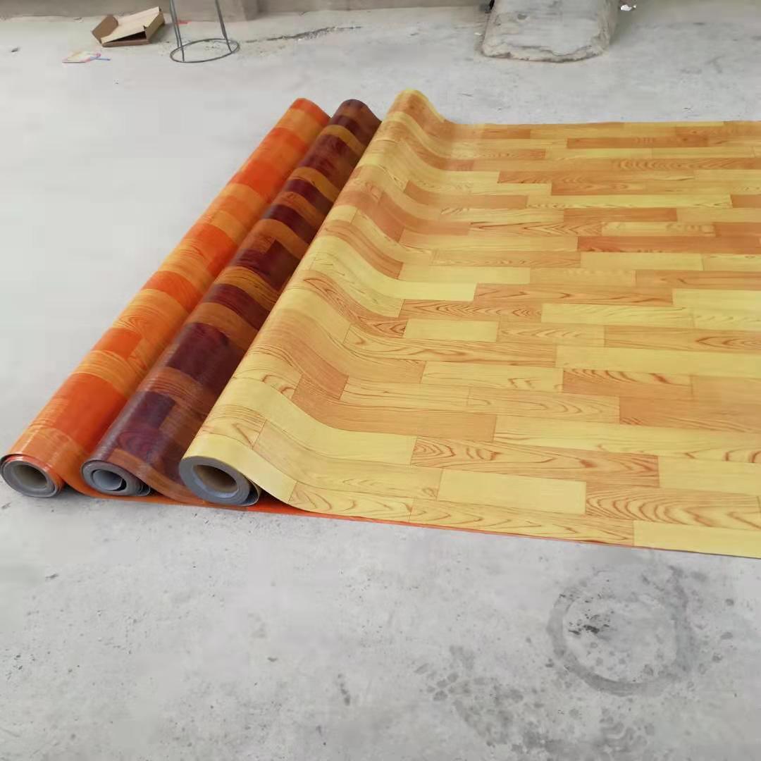 PC地板革长库加厚V耐磨防水工程地板垫YPU贴防胶水毯塑处理特