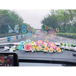 毛线 线钩织diy一路生花手工编织花束材料包自制创意车载摆件礼物