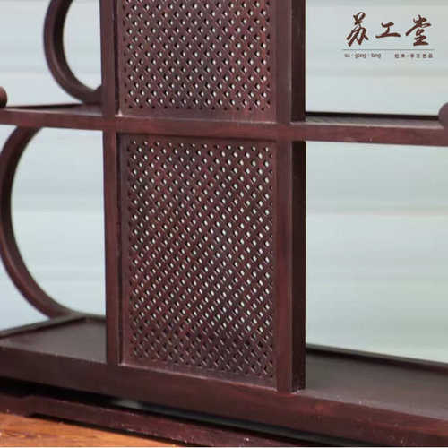 紫光檀葫芦款茶棚台  时尚博古架茶具收纳架摆件展示架茶杯架批发