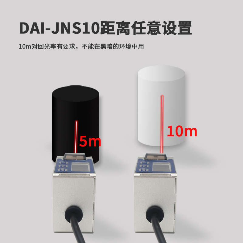 远距离高精高频激光测距传感器光电开关模拟量 RS-485通讯0-10米