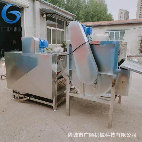 鸡鸭鹅烫毛机脱毛机生产厂家七轴烫脱一体机家禽烫脱一体机