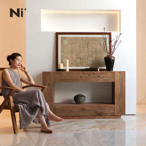 Ni+尼家级实木入户玄关柜对门高感柜子客厅NI-G04-Y斗正日柜式侘