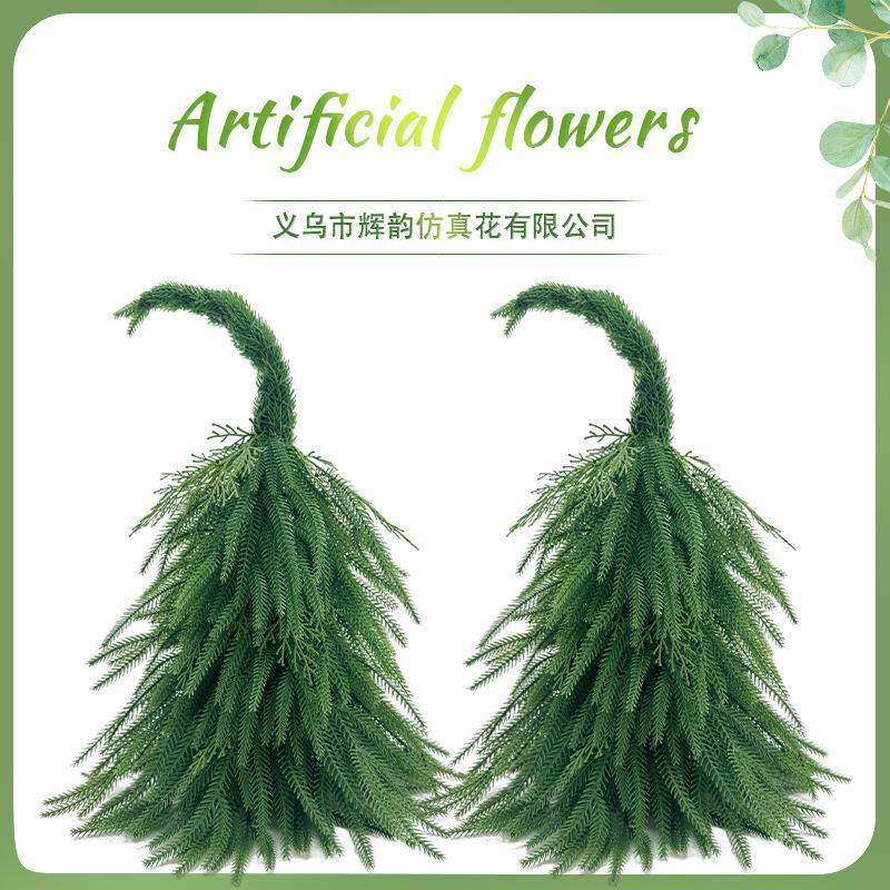 北欧仿真歪脖子圣诞树叶诺贝松落地摆件圣诞节摆件颜色可挑选