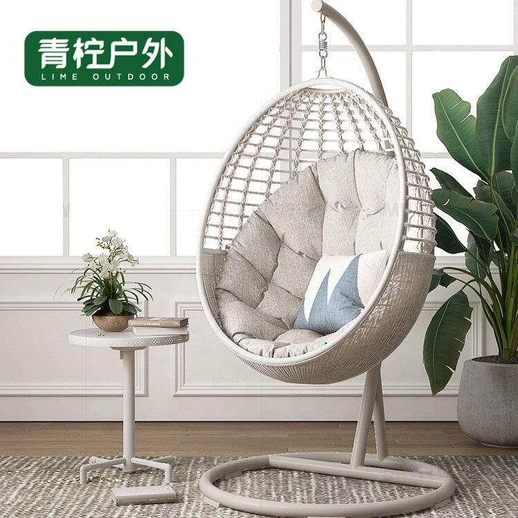 鸟巢吊椅秋千篮藤椅户外庭院室内落地家用儿童摇篮阳台单人大吊床