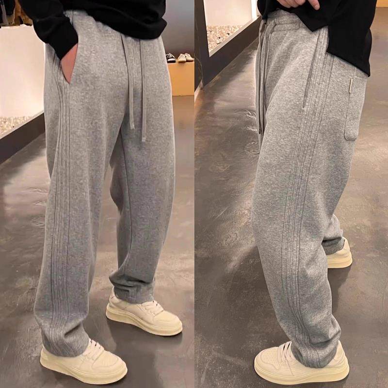仓石一树潮牌直筒休闲裤男士2024秋冬宽松哈伦长裤子百搭男士卫裤