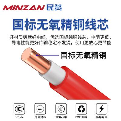BVV5双254护套/硬线家装低压电缆国标单芯11./2.5/4/6mm平方纯铜