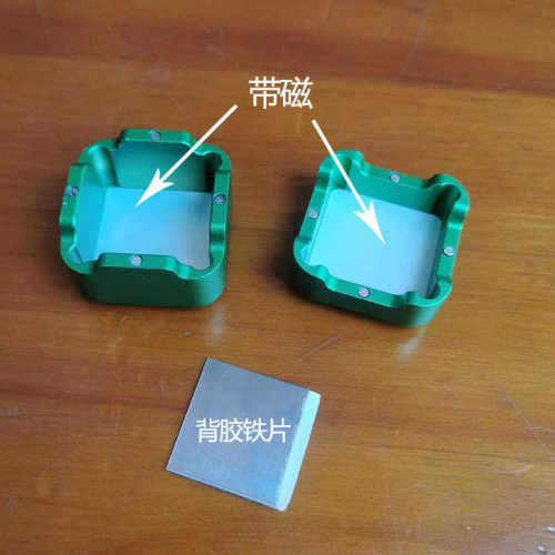 铝制方块带磁性巧克帽金属皮带扣巧克粉盒台球杆皮头通用巧粉夹子