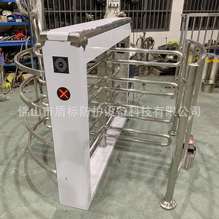 电动智能半高旋转闸04不锈钢十字滚匝双向通行人员门禁考勤棍栅