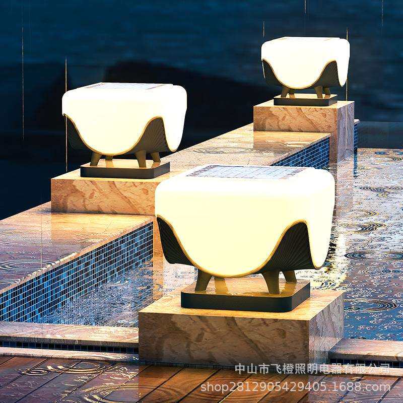 围墙柱头灯户外庭院灯太阳能别墅大门柱子灯防水围栏立柱灯墙头灯